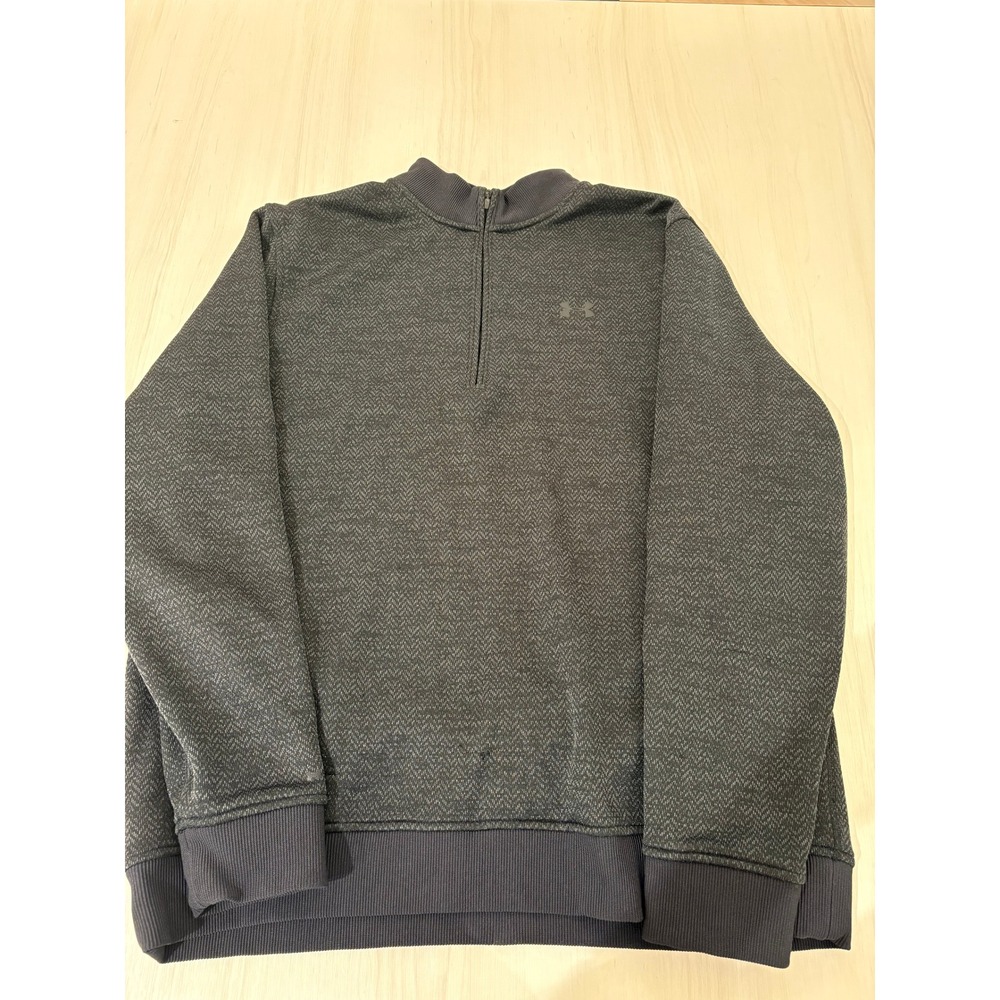 Under Armour ColdGear Men's XL Black Gray 1/4 Zip Pullover Loose Fit
